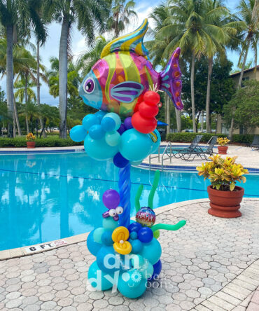 under the sea balloon column