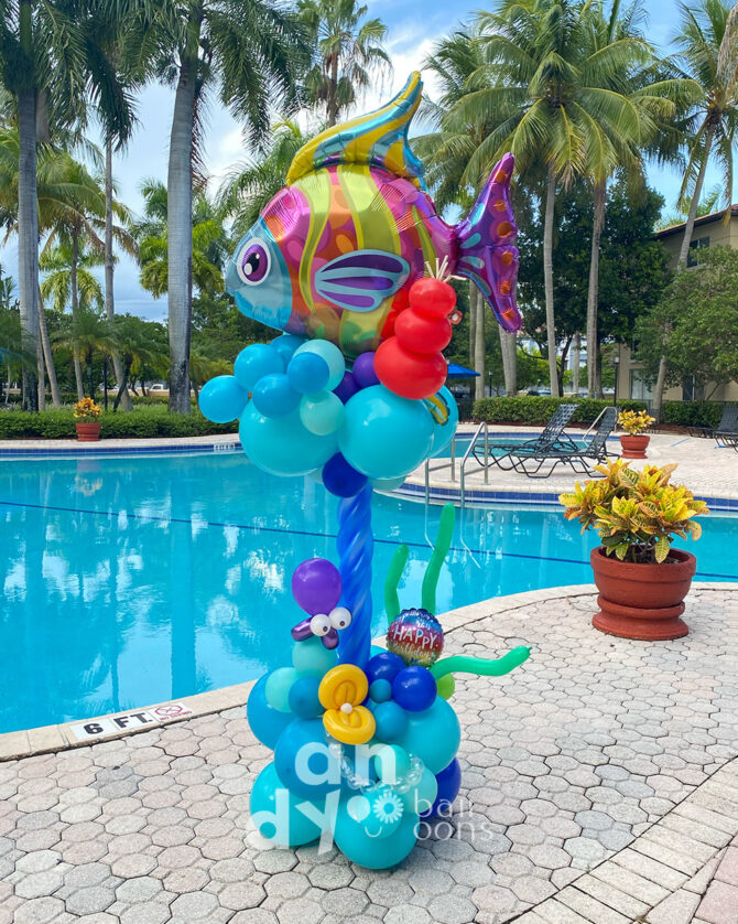 under the sea balloon column