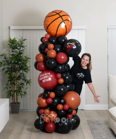 Basketball party balloon decoration