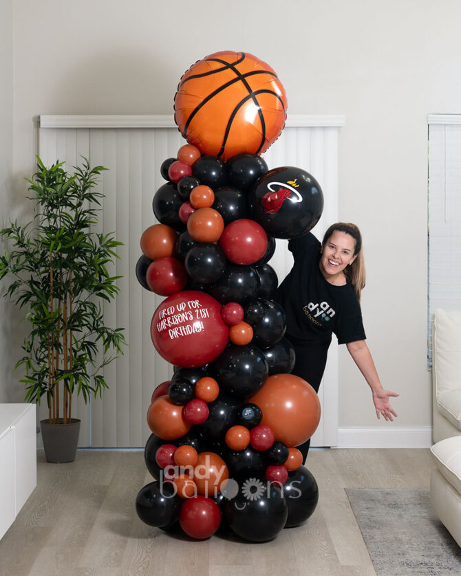 Basketball party balloon decoration