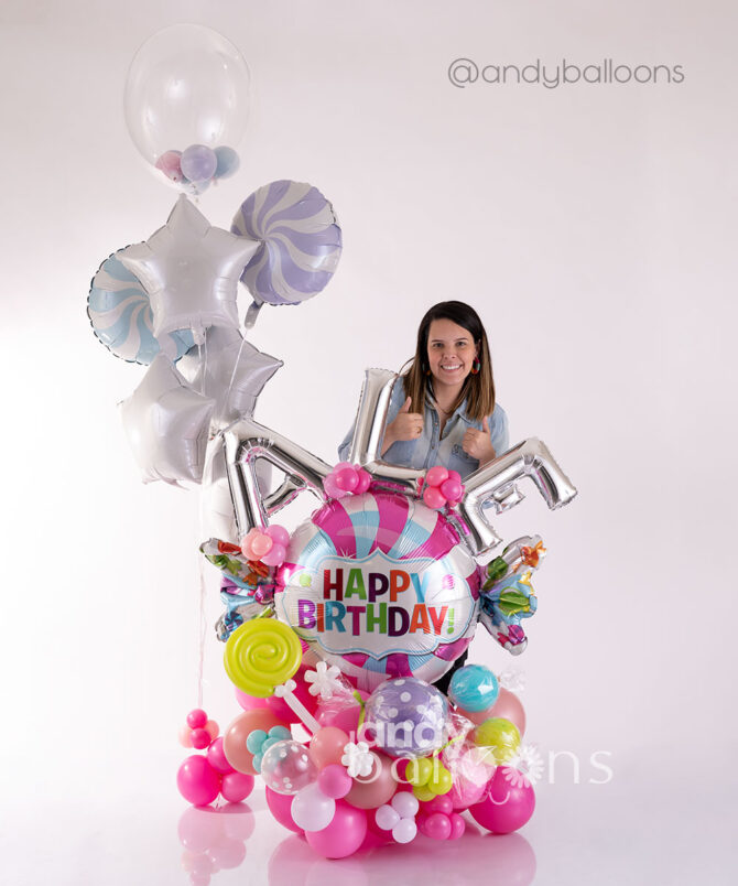 Candyland party balloons