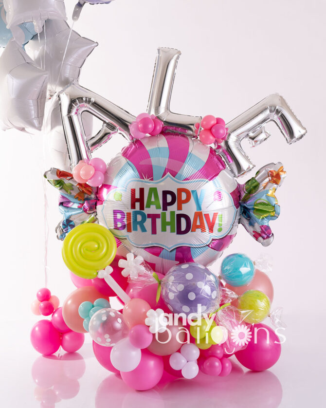 Candyland birthday balloons