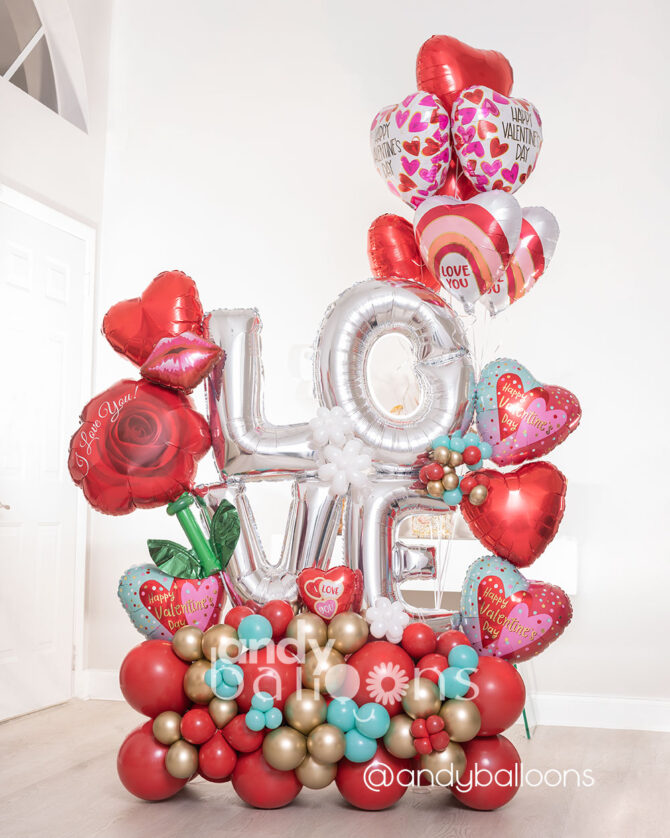 Huge Love Balloon Bouquet